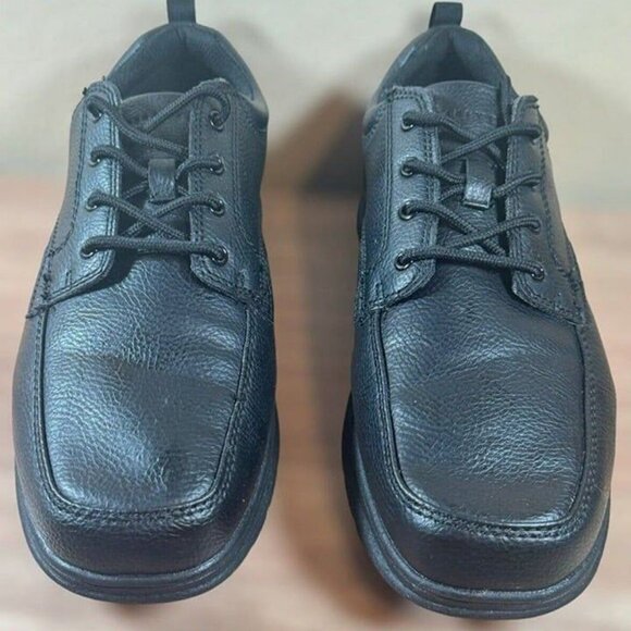 Perry Ellisc Men's Size 10 Work Shoes Portfolio Eldridge Black Lace Up Comfort - Picture 2 of 10